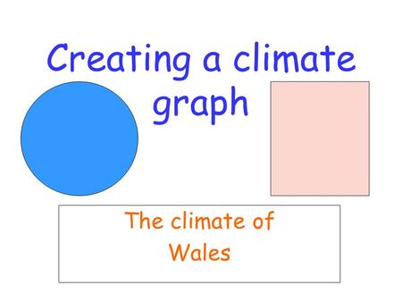 Creating a climate graph The climate of Wales. Step one Access the Excel program and select a blank spreadsheet option. In the second column type in the.