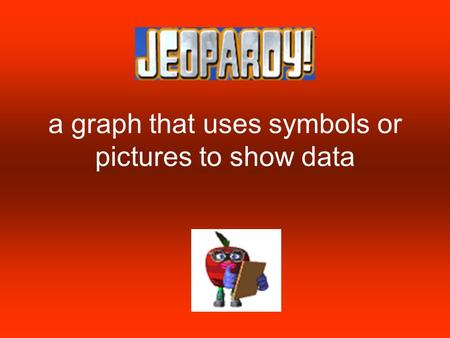 Math Jeopardy a graph that uses symbols or pictures to show data.