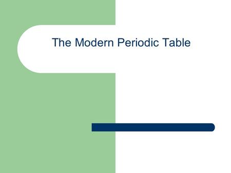 The Modern Periodic Table. Dimitri Mendeleev was a Russian chemist who organized the elements on the periodic table according to atomic mass. When he.