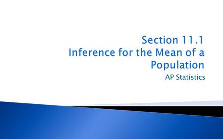 AP Statistics.  If our data comes from a simple random sample (SRS) and the sample size is sufficiently large, then we know that the sampling distribution.