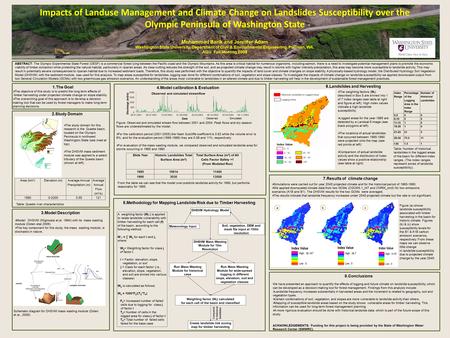 Impacts of Landuse Management and Climate Change on Landslides Susceptibility over the Olympic Peninsula of Washington State Muhammad Barik and Jennifer.