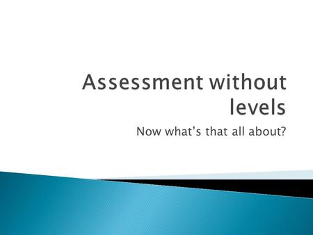 Now what’s that all about?.  Throughout the year, instead of a level, a child will simply be ‘on track’, or ‘not on track’ to achieve a given outcome.