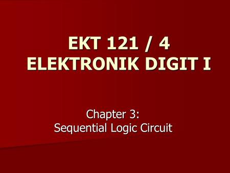 EKT 121 / 4 ELEKTRONIK DIGIT I