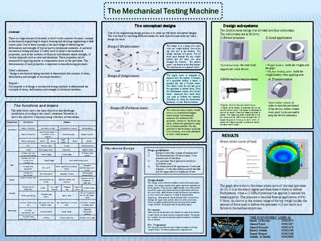 Abstract There is a high amount of necessity in third world countries for many concepts in mechanical engineering to inspire learning and choosing engineering.