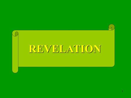 REVELATION 1. My brothers and sisters in Christ Jesus may his grace and peace be with you always. + J.M.J.F. The purpose of this program and other programs.