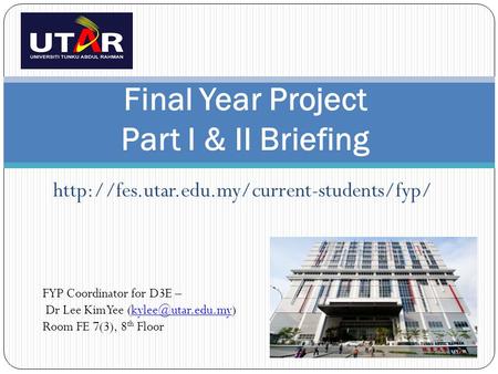 Final Year Project Part I & II Briefing