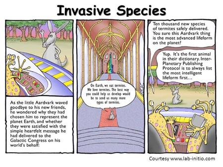 Invasive Species Courtesy www.lab-initio.com. Invasive Species  Introduced species  Introduced species: any organism that was brought to an ecosystem.