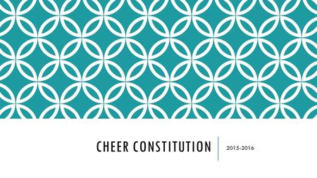 CHEER CONSTITUTION 2015-2016. East Paulding High School Cheerleading Constitution “Excellence can be attained if you care more than others think is wise,