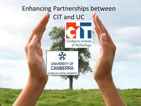 Enhancing Partnerships between CIT and UC. Student articulation – has been very successful Currently 150 pathways across a range of study areas with CIT.