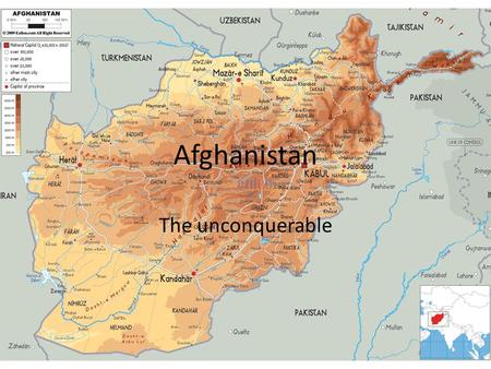 Afghanistan The unconquerable. A Divided State Afghanistan is a country of mountains and deserts. The culture is tribal, each valley has been ruled independently.