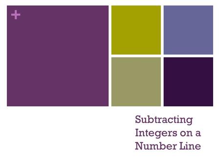 + Subtracting Integers on a Number Line. + How to subtract integers on a number line This will be similar to adding integers on a number line, but instead.