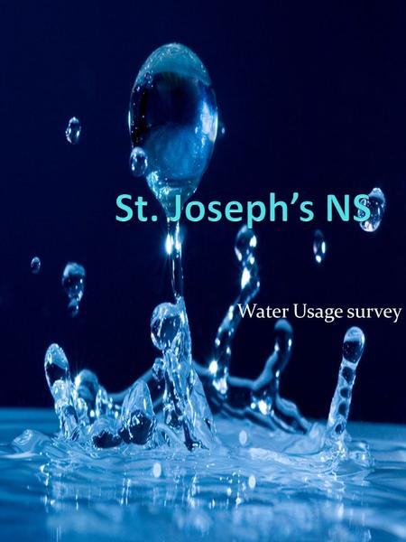 Water Usage survey. 2009 – Co. Council In 2009, we were allocated an expected usage We exceeded it by 114,814.8 litres!!! In 2009, we used a total of.