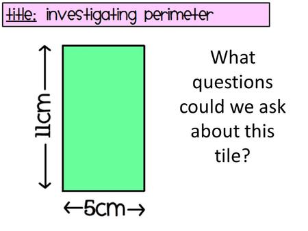 What questions could we ask about this tile?. What if… We put 2 together?