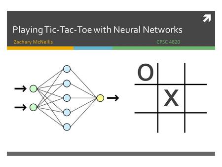 Playing Tic-Tac-Toe with Neural Networks