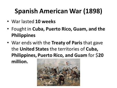 Spanish American War (1898)