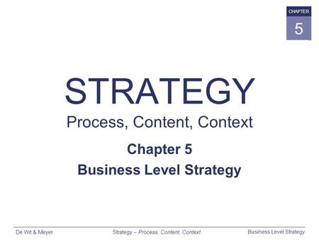 STRATEGY Process, Content, Context