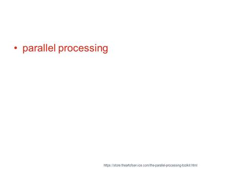 Parallel processing https://store.theartofservice.com/the-parallel-processing-toolkit.html.