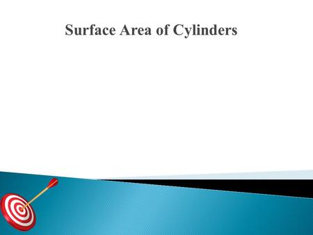 Surface Area of Cylinders