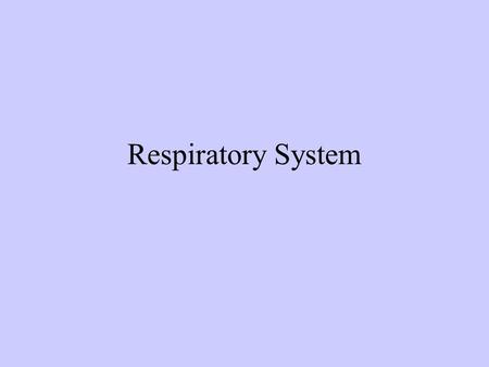 Respiratory System. 2 levels Internal Respiration – Cellular Respiration the exchange of gases between the blood and the cells of the body. O 2 is required.