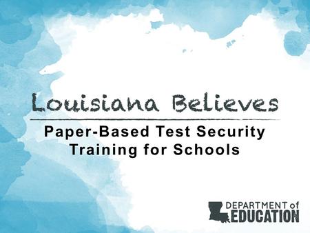 Paper-Based Test Security Training for Schools. Agenda Welcome Communication and Support Policy and Key Terms Scheduling Monitoring Preventing Plagiarism.