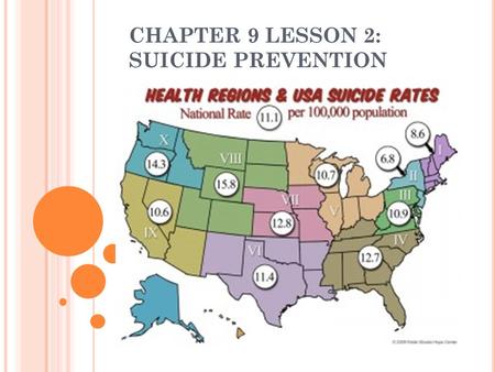 CHAPTER 9 LESSON 2: SUICIDE PREVENTION. A LIENATION : FEELING ISOLATED AND SEPARATED FROM EVERYONE ELSE. * CAN BE CAUSED BY AN EMOTIONAL OVERLOAD. S UICIDE.