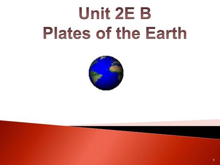 Unit 2E B Plates of the Earth.