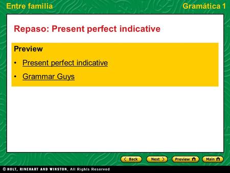 Repaso: Present perfect indicative