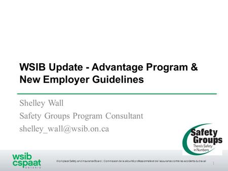 WSIB Update - Advantage Program & New Employer Guidelines