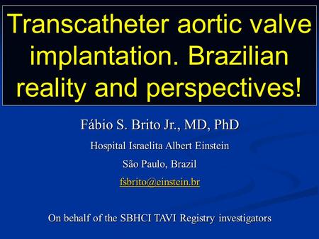 Transcatheter aortic valve implantation