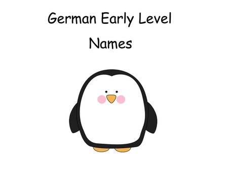 German Early Level Names.