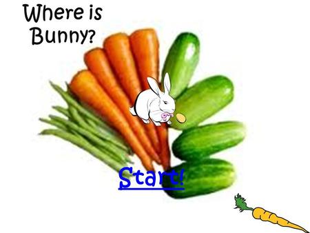 Where is Bunny? Start!. Where is Bunny? a.Inside the houseInside the house b.Outside the houseOutside the house c.Between the houseBetween the house.