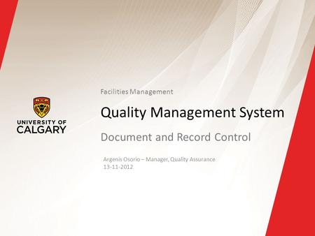 Quality Management System