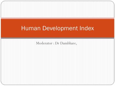 Human Development Index