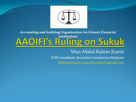 AAOIFI’s Ruling on Sukuk