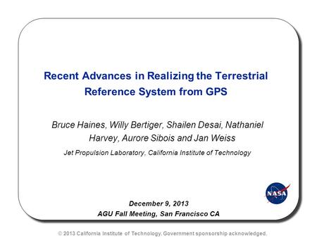 Recent Advances in Realizing the Terrestrial Reference System from GPS