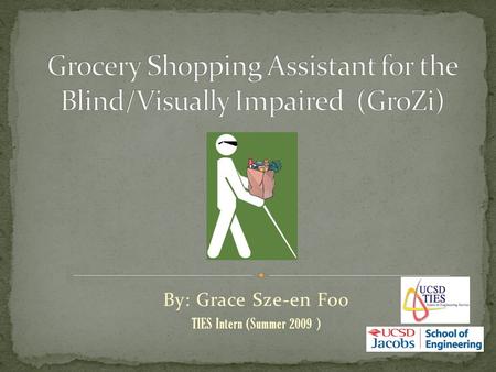 By: Grace Sze-en Foo TIES Intern (Summer 2009 ). ….The real problem of blindness is not the loss of eyesight. The real problem is the misunderstanding.