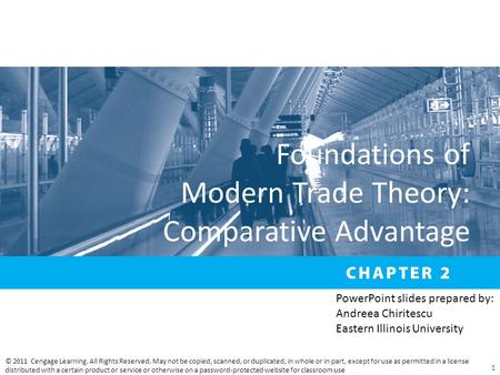 Foundations of Modern Trade Theory: Comparative Advantage