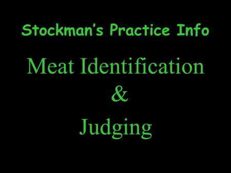 Stockman’s Practice Info