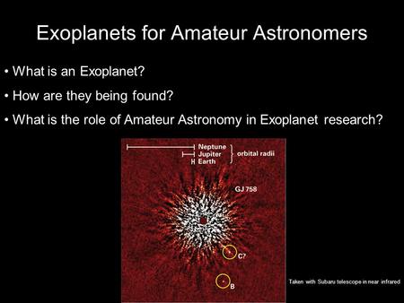 Exoplanets for Amateur Astronomers