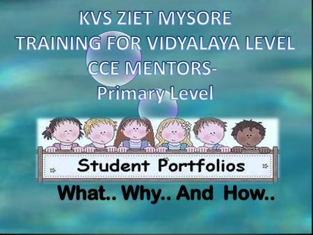 TRAINING FOR VIDYALAYA LEVEL