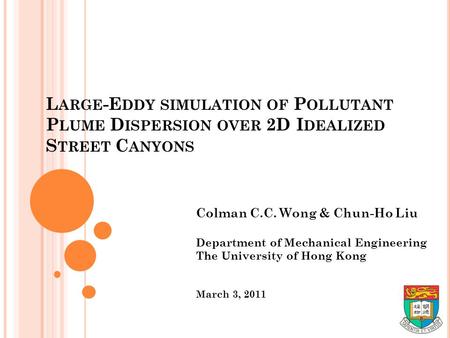 Colman C.C. Wong & Chun-Ho Liu