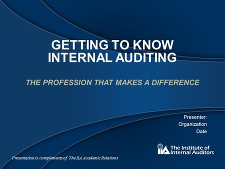 Getting to Know Internal Auditing