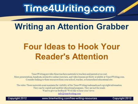 Writing an Attention Grabber