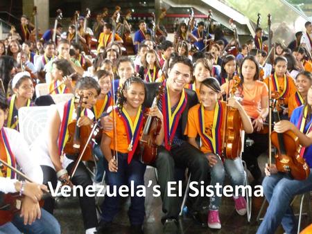 Venezuelas El Sistema. El Sistema – What is it? 2 A socially and artistically motivated music education programme developed throughout a number of decades.