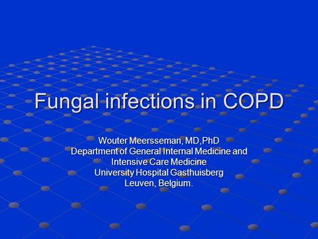 Fungal infections in COPD