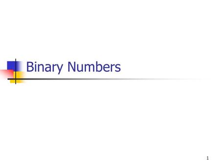 Binary Numbers.