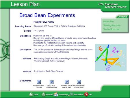 Project Overview Learning Areas Levels Objectives