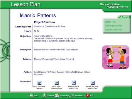 Project Overview Learning Areas Levels Objectives