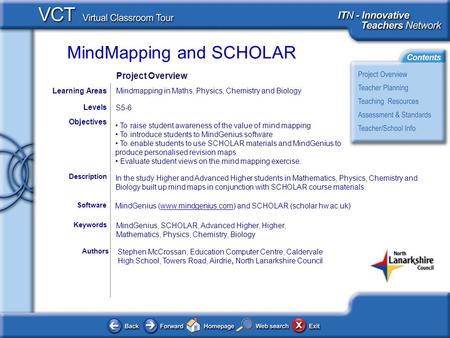 Project Overview Learning Areas