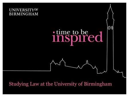 Studying Law at the University of Birmingham